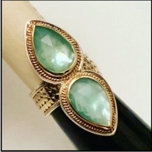 Anna Beck | Green Amethyst Gold Ring